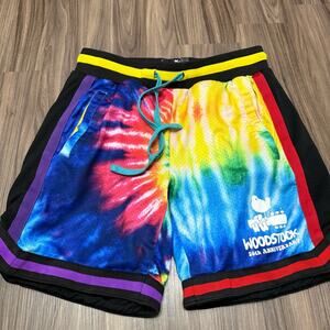Woodstock 50th Anniversary Nice Kicks Men’s Athletic Shorts Size XL Tie Dye